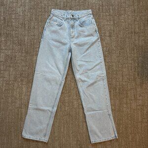 Reclaimed Vintage Inspired 90's Dad Jean Women's Bleach Wash Size W26 High Rise